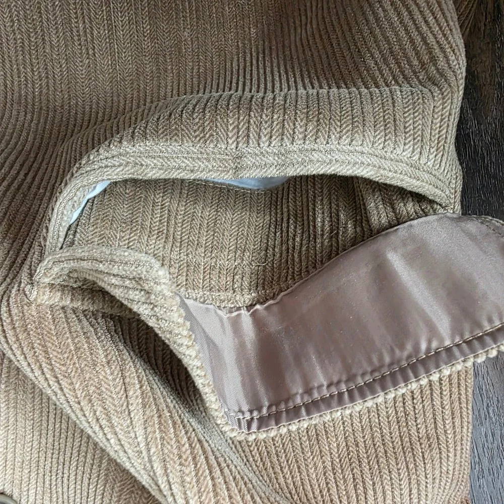 Claiborne Mens Tan Corduroy Sport Coat Blazer 40R Single‎ Breasted